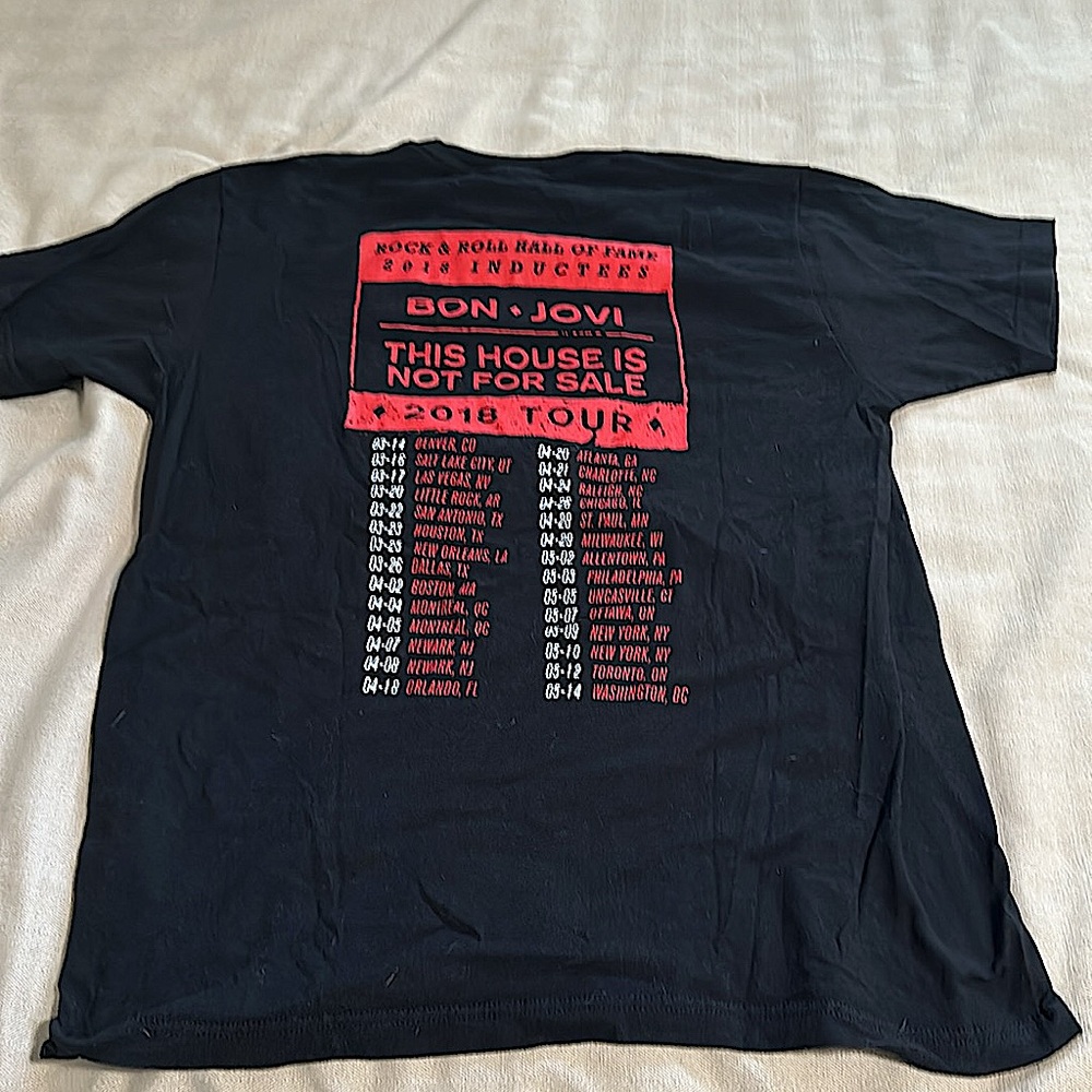 Bon Jovi concert 2018 tour shirt
